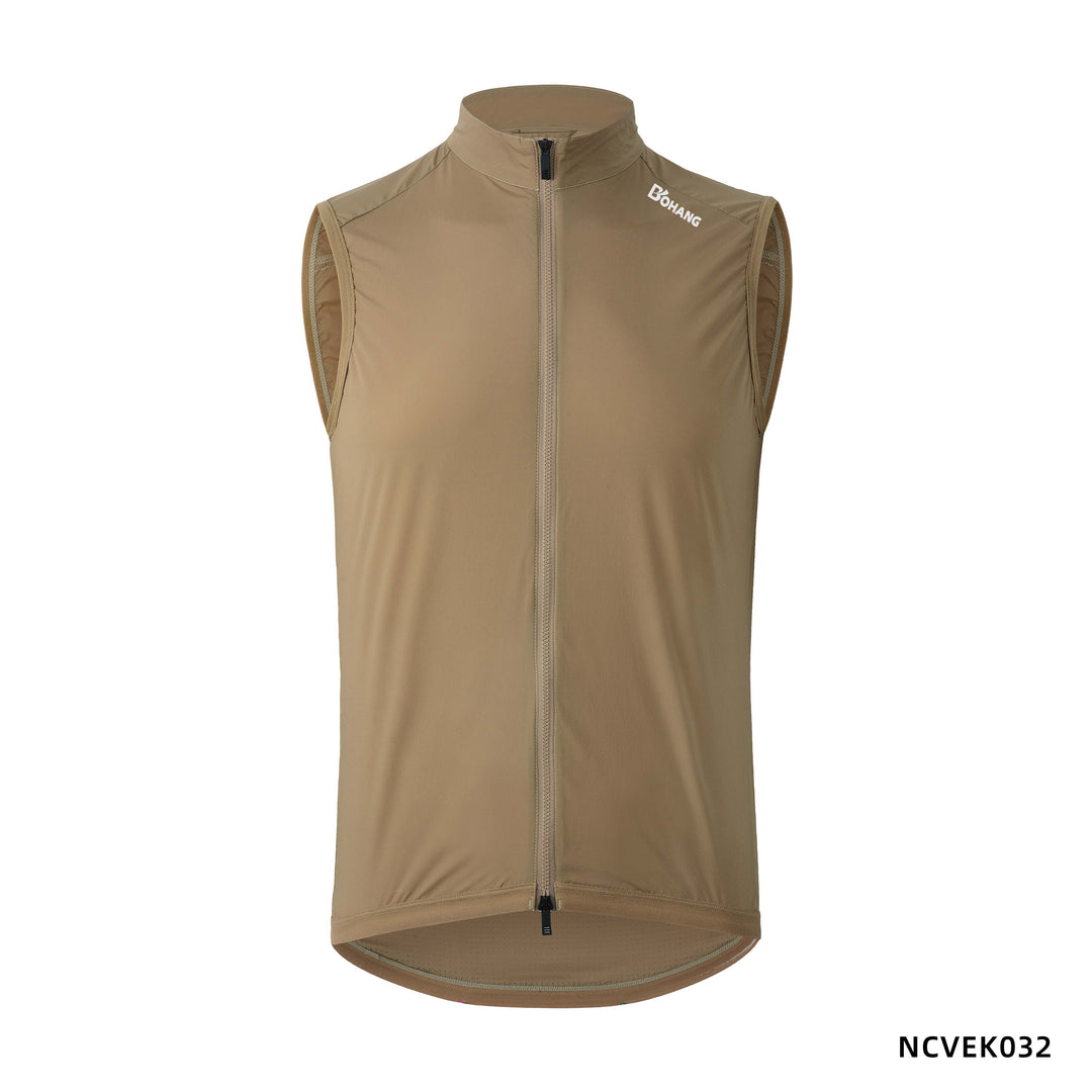 LIGHTWEIGHT WIND VEST Men'S PACKABLE GILET  NCVEK032 Brown