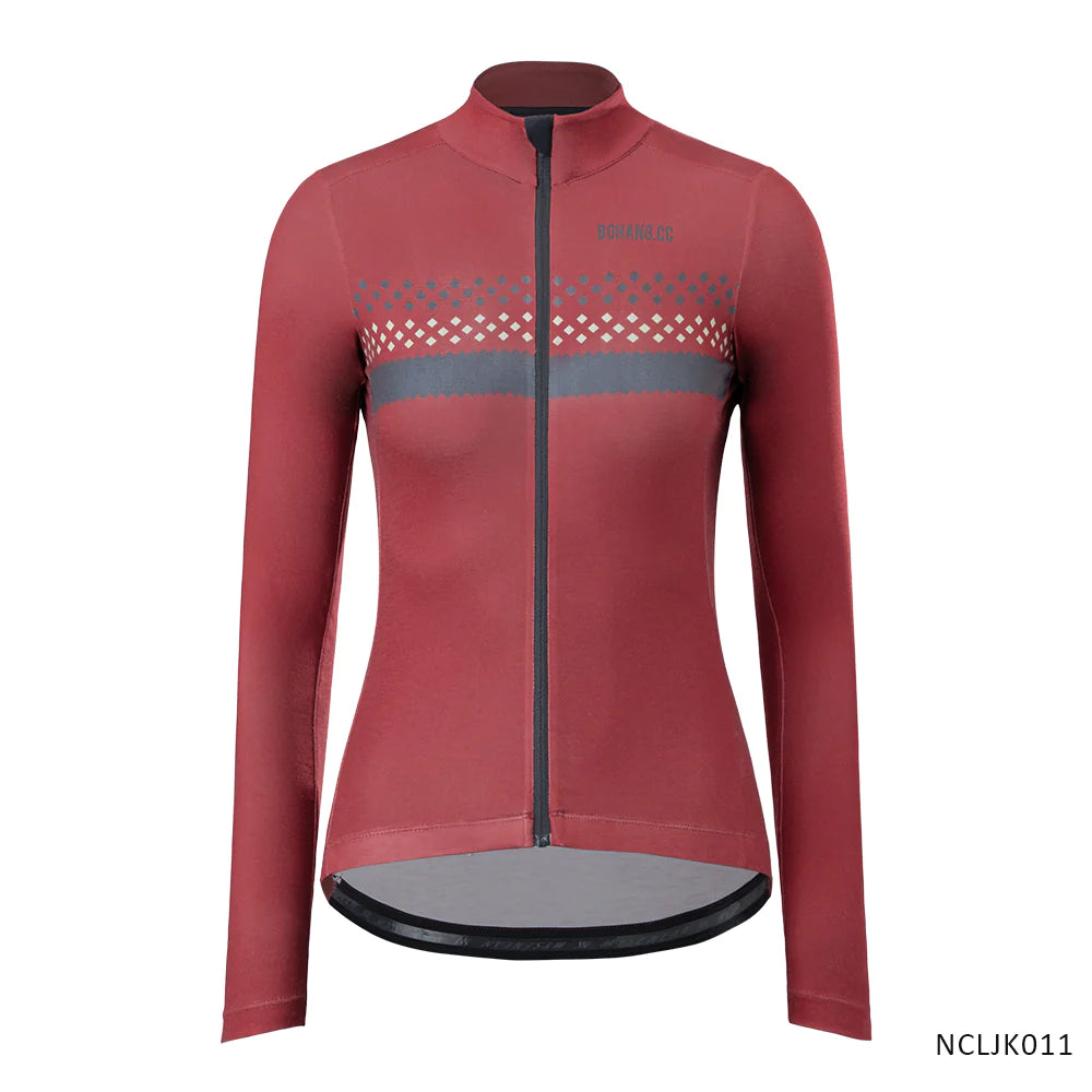 Comfortable and stylish WOMEN'S MERINO WOOL LONG SLEEVE JERSEY NCLJK011