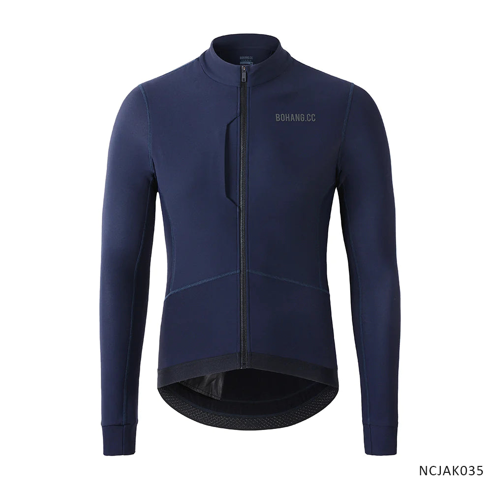 Why is the Men's Cycling Thermal Jacket NCJAK035 suitable for spring and autumn riding?
