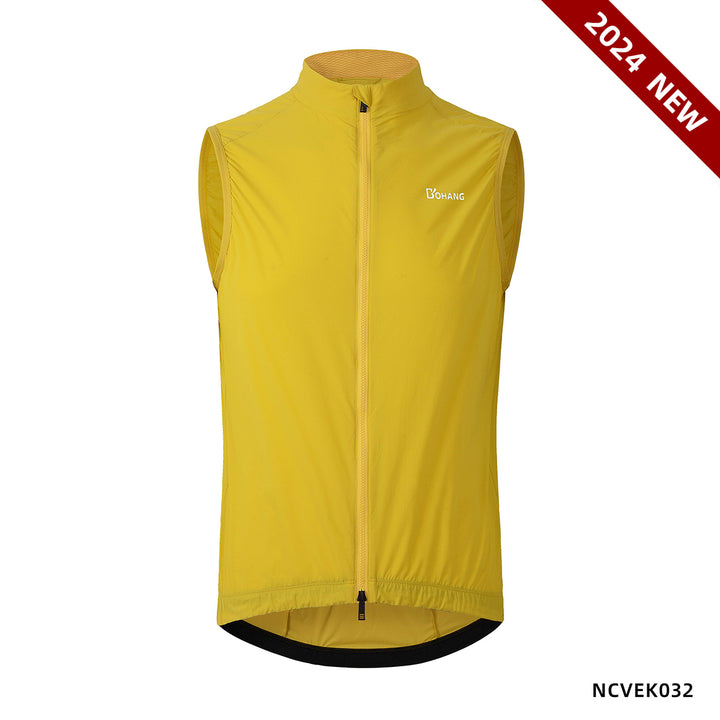 LIGHTWEIGHT WIND VEST Men'S PACKABLE GILET  NCVEK034 Yellow