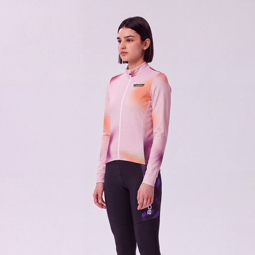 WOMEN'S TRAINING LONG SLEEVE JERSEY THERMAL FLEECE NCJAK179