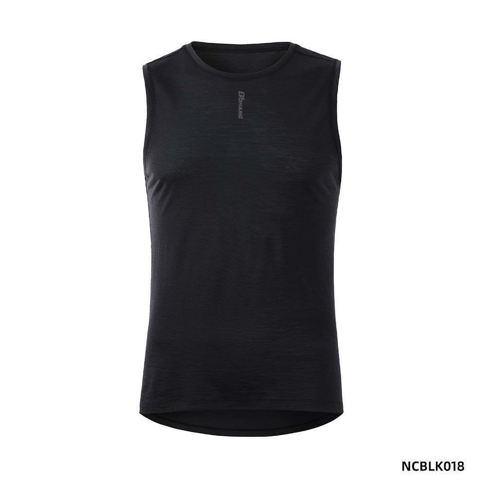 MEN'S MERINO SLEEVELESS BASE LAYER NCBLK018