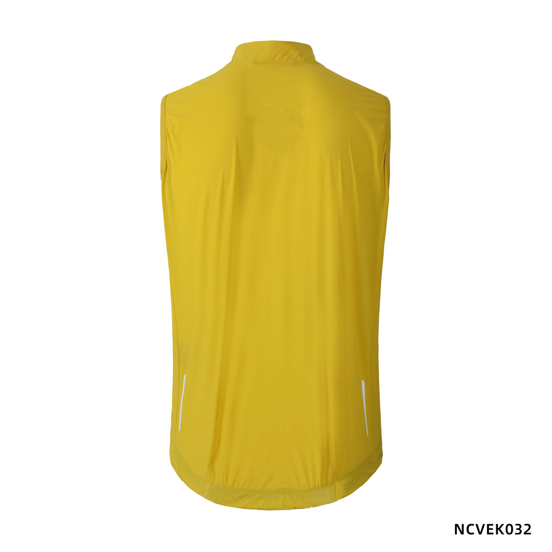 LIGHTWEIGHT WIND VEST Men'S PACKABLE GILET  NCVEK034 Yellow