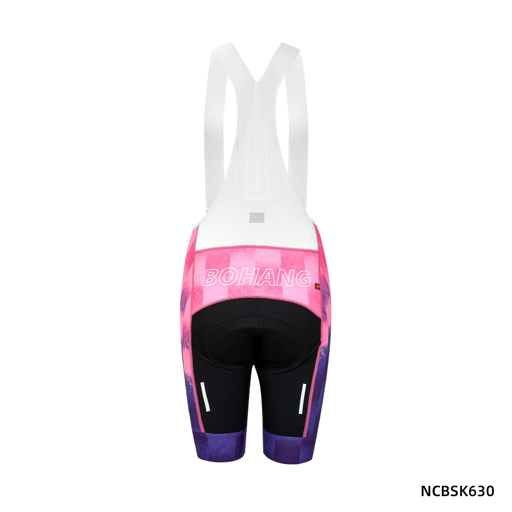WOMEN'S CUSTOM PRO PLUS BIB SHORTS NCBSK630（PINK）